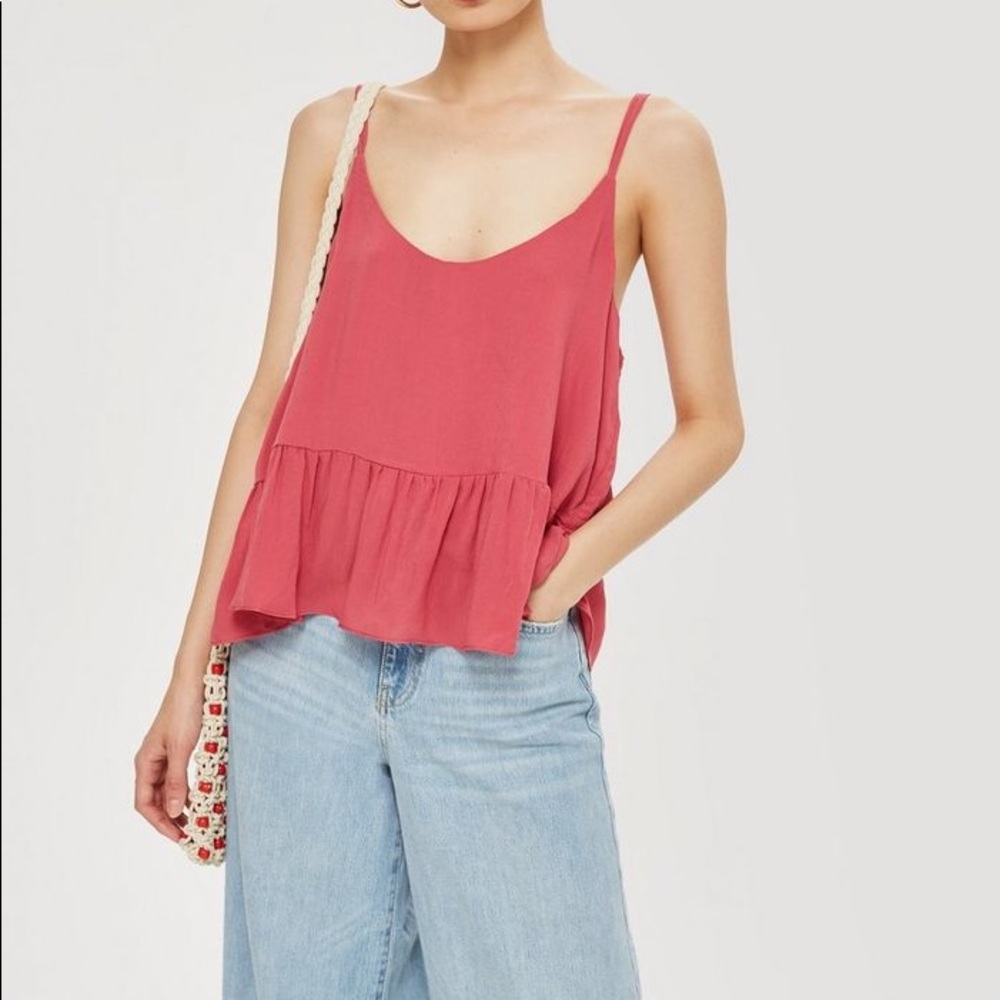 ❤️TOPSHOP RED PEPLUM CAMI/TOP❤️ - Picture 11 of 16